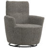 SESSEL in Chenille, Flachgewebe Graubraun  - Graubraun/Schwarz, Design, Textil/Metall (81/92/84cm) - Xora