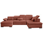 WOHNLANDSCHAFT  in Chenille Rostfarben  - Rostfarben/Grau, KONVENTIONELL, Kunststoff/Textil (240/340/188cm) - Carryhome