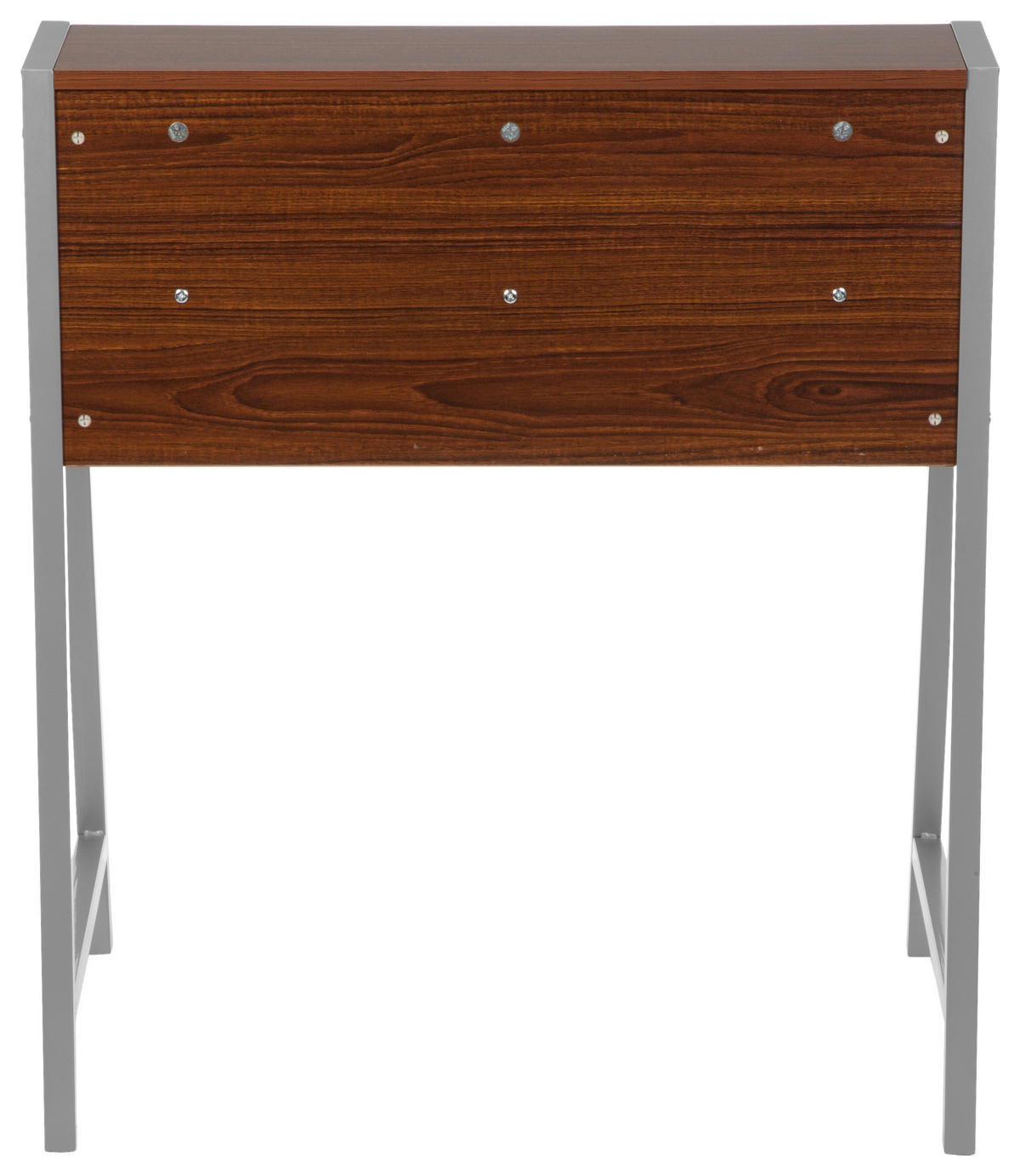 PSACÍ STŮL, barvy stříbra, barvy vlašských ořechů, 78/89/51 cm - barvy stříbra/barvy vlašských ořechů, Moderní, kov/kompozitní dřevo (78/89/51cm) - MID.YOU