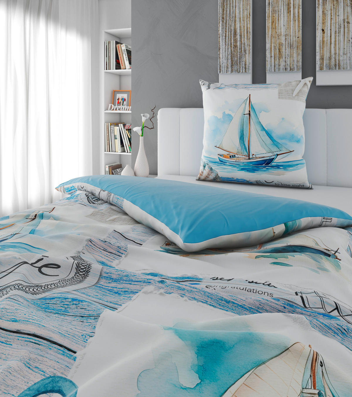 WENDEBETTWÄSCHE Satin 135/200 cm  - Multicolor, Textil (135/200cm) - Esposa