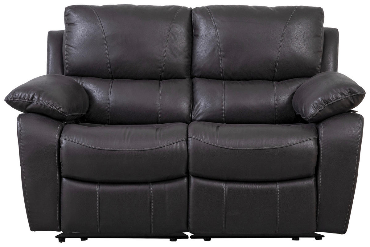 2-SITS SOFFA i trä, plast, textil svart  - svart, Klassisk, trä/textil (152/100/99cm) - Chilliano