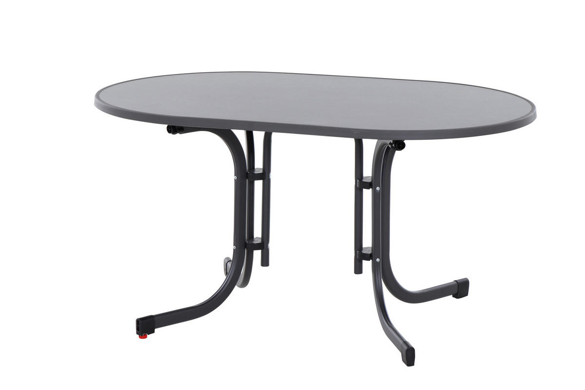 GARTENGARNITUR 3-teilig Stahl  - Rot, Basics, Kunststoff/Metall (90/80/140cm) - Siena Garden