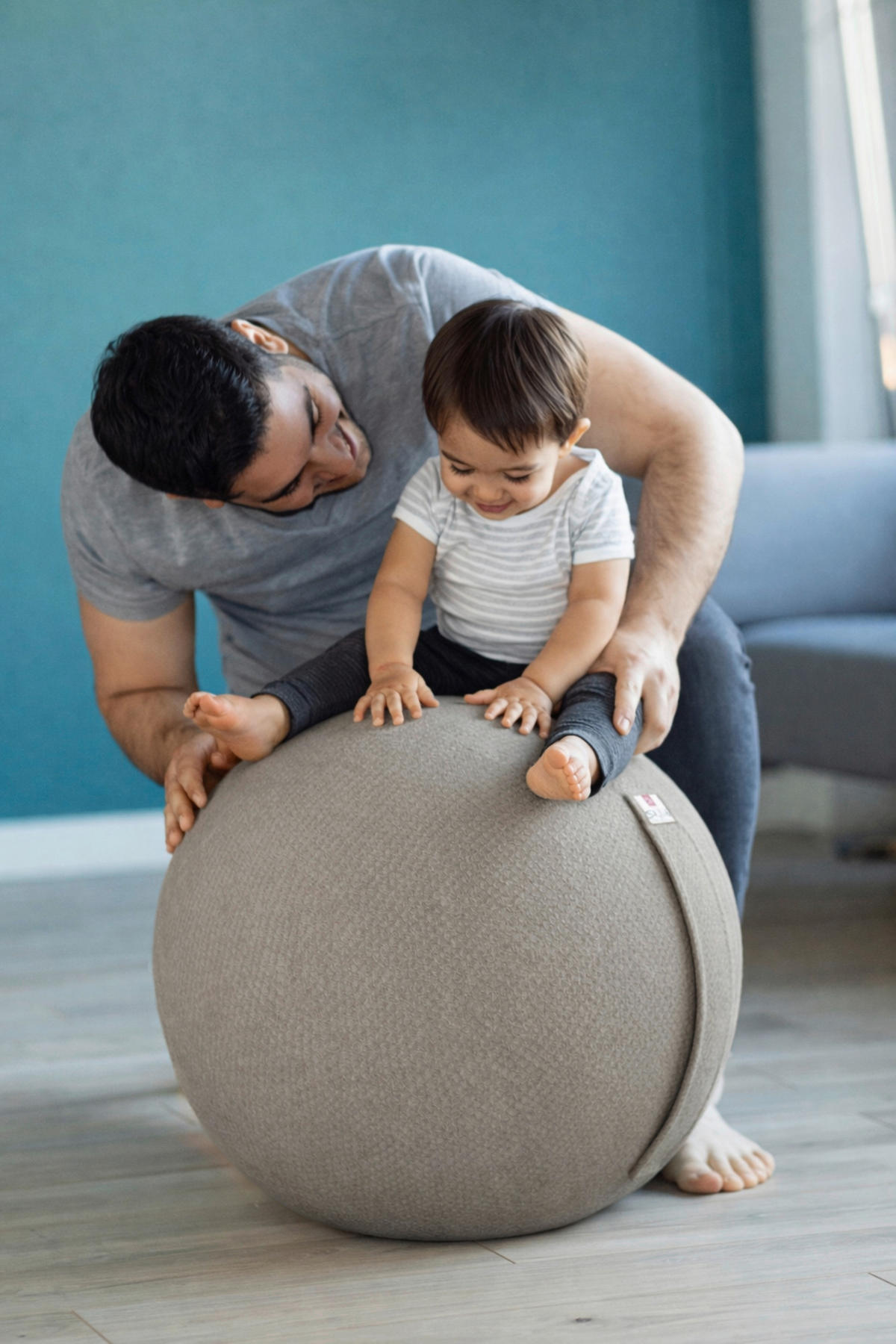 SITZBALL Plüsch  - Greige, Design, Textil (60/60/60cm) - Stylife