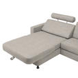 ECKSOFA in Webstoff Beige 165/257 cm - Beige/Schwarz, Design, Kunststoff/Textil (165/257cm) - Xora