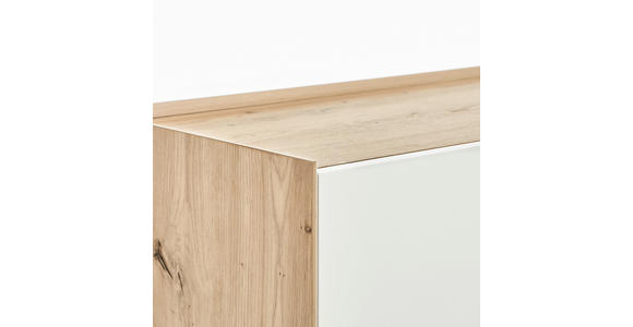 HIGHBOARD  in 110/124/40 cm  - Eiche Artisan/Weiß, Design, Holzwerkstoff/Metall (110/124/40cm) - Carryhome