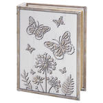 BÜCHERBOX    24/18/6 cm  - Grau, Natur, Holzwerkstoff/Textil (24/18/6cm) - Ambia Home