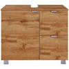 WASCHBECKENUNTERSCHRANK 70/53/35 cm  - Eiche Wotan/Silberfarben, MODERN, Holzwerkstoff (70/53/35cm) - Held