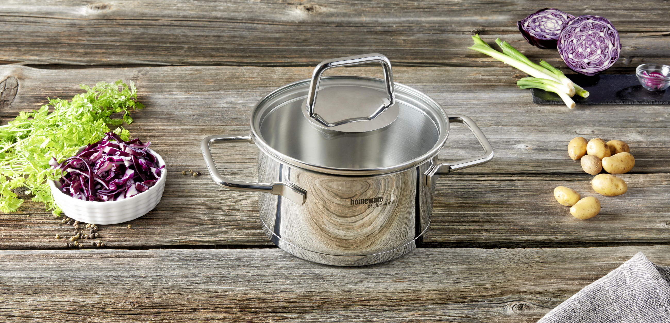 KOCHTOPF Perfect Cooking 1 L  - Klar/Edelstahlfarben, Basics, Glas/Metall (14/8cm) - Homeware Profession.