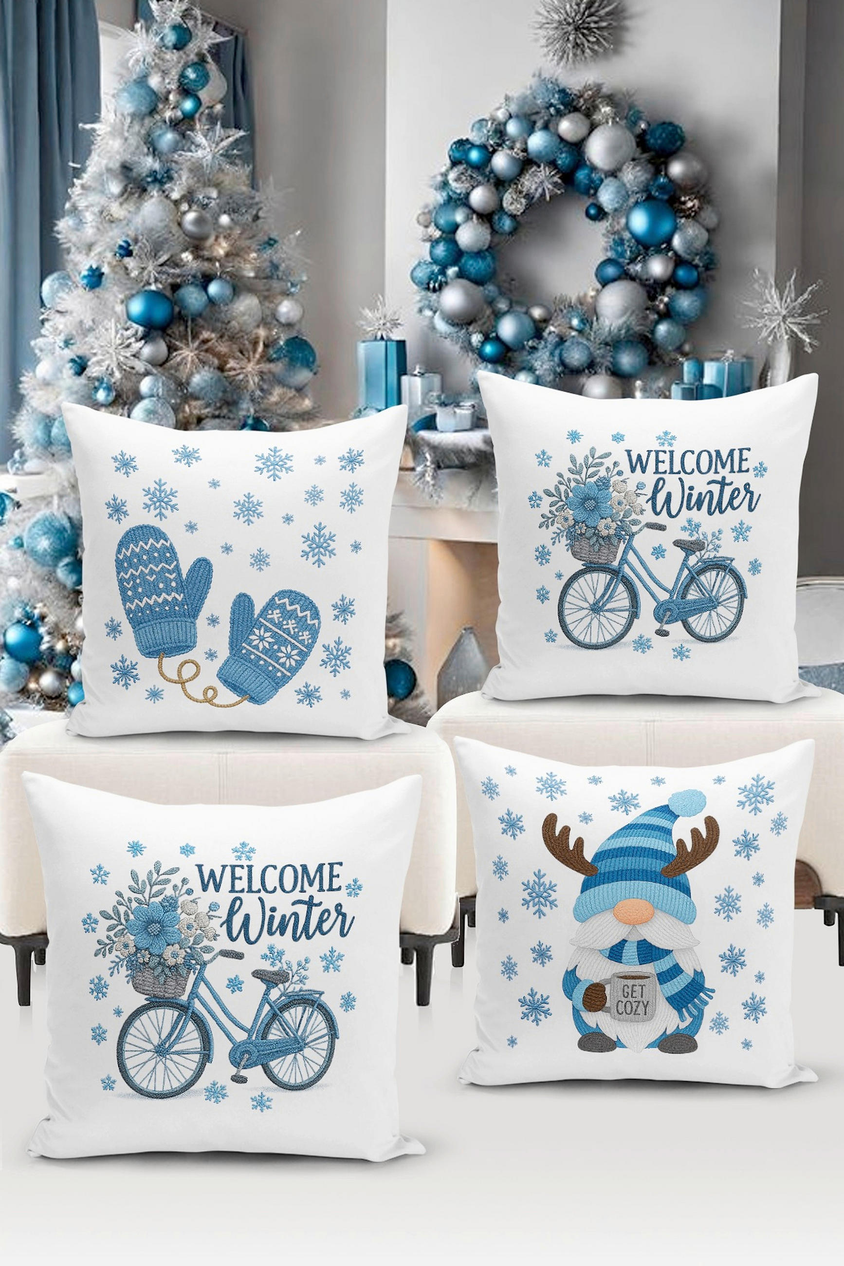 KISSENBEZUG-SET Artfchrst4-116 43/43 cm  - Multicolor, Basics, Textil (43/43cm) - X-Mas