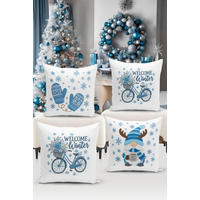 KISSENBEZUG-SET Artfchrst4-116 43/43 cm  - Multicolor, Basics, Textil (43/43cm) - X-Mas