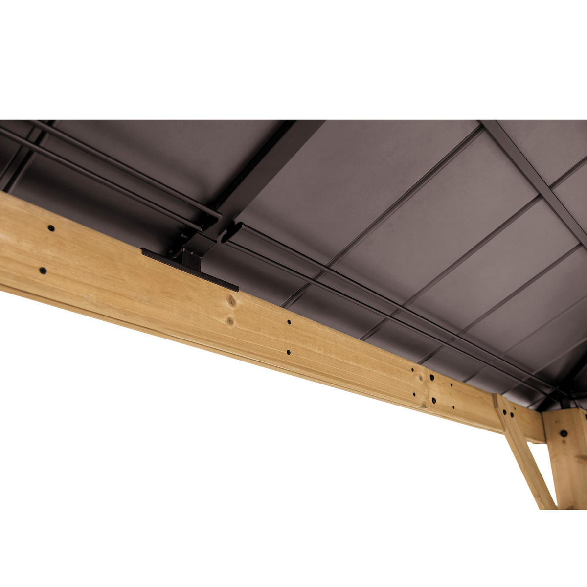 PAVILLON 336/287/336 cm   - Dunkelbraun/Lärchefarben, Basics, Holz/Kunststoff (336/287/336cm)