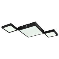LED PLAFONJERA - opal/crna, Osnovno, metal/plastika (93/42,5/4,5cm)