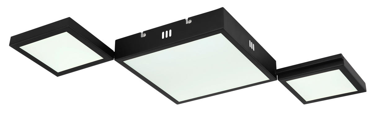 LED PLAFONJERA - opal/crna, Osnovno, metal/plastika (93/42,5/4,5cm)