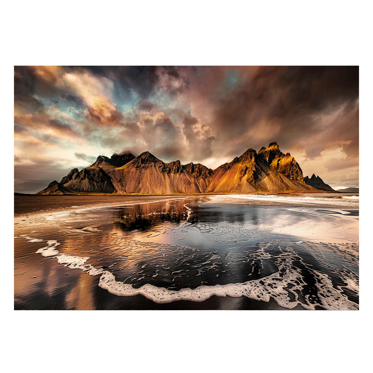 GLASBILD Landschaft & Natur 70/100 cm  - Multicolor, Basics, Glas/Papier (70/100cm)