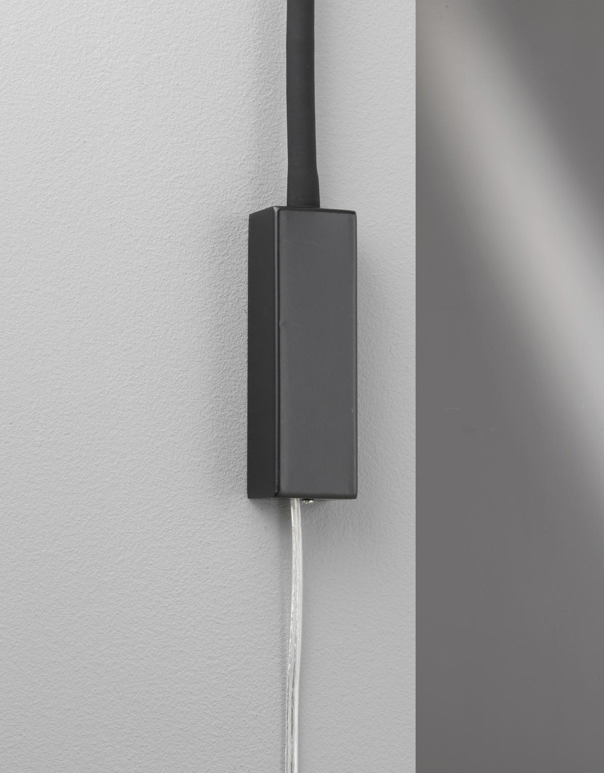 WANDLEUCHTE - Schwarz, Basics, Metall (35/4/61cm) - Fischer & Honsel