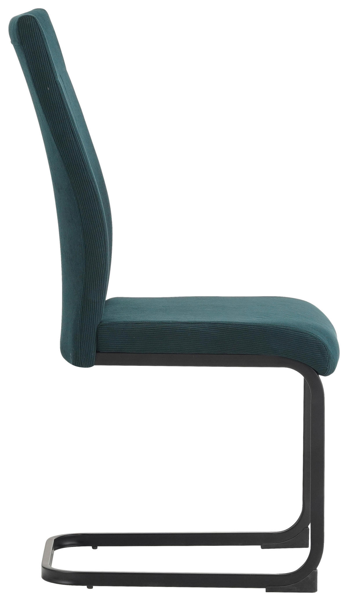 SCHWINGSTUHL  in Eisen Mikrofaser  - Petrol/Schwarz, Design, Textil/Metall (44/100/59cm) - Carryhome