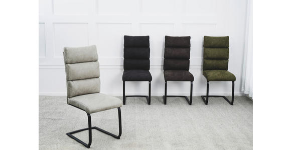 SCHWINGSTUHL  Stoffauswahl Webstoff  - Taupe/Schwarz, Design, Textil/Metall (47/106/63cm) - Novel