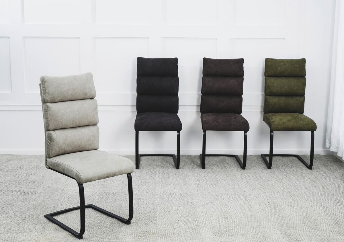 SCHWINGSTUHL  Stoffauswahl Webstoff  - Taupe/Schwarz, Design, Textil/Metall (47/106/63cm) - Novel