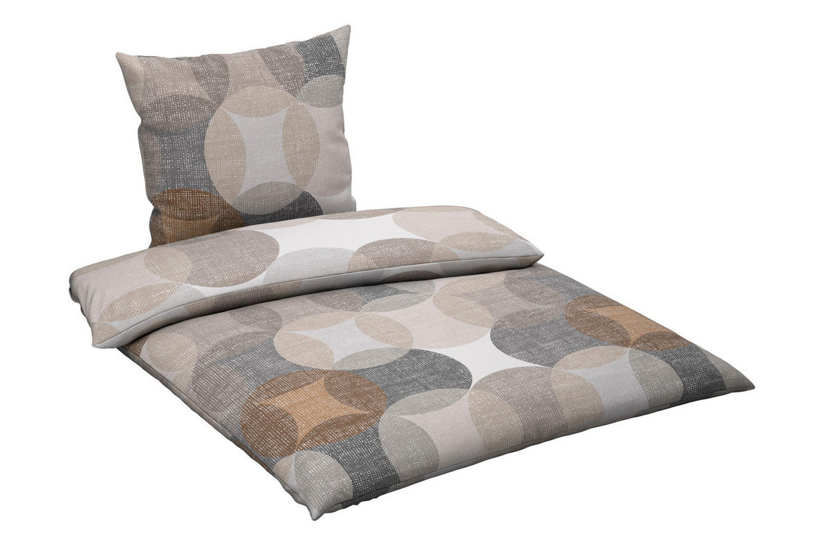 BETTWÄSCHE Flanell, Biber 155/220 cm  - Gelb/Braun, Textil (155/220cm) - Novel