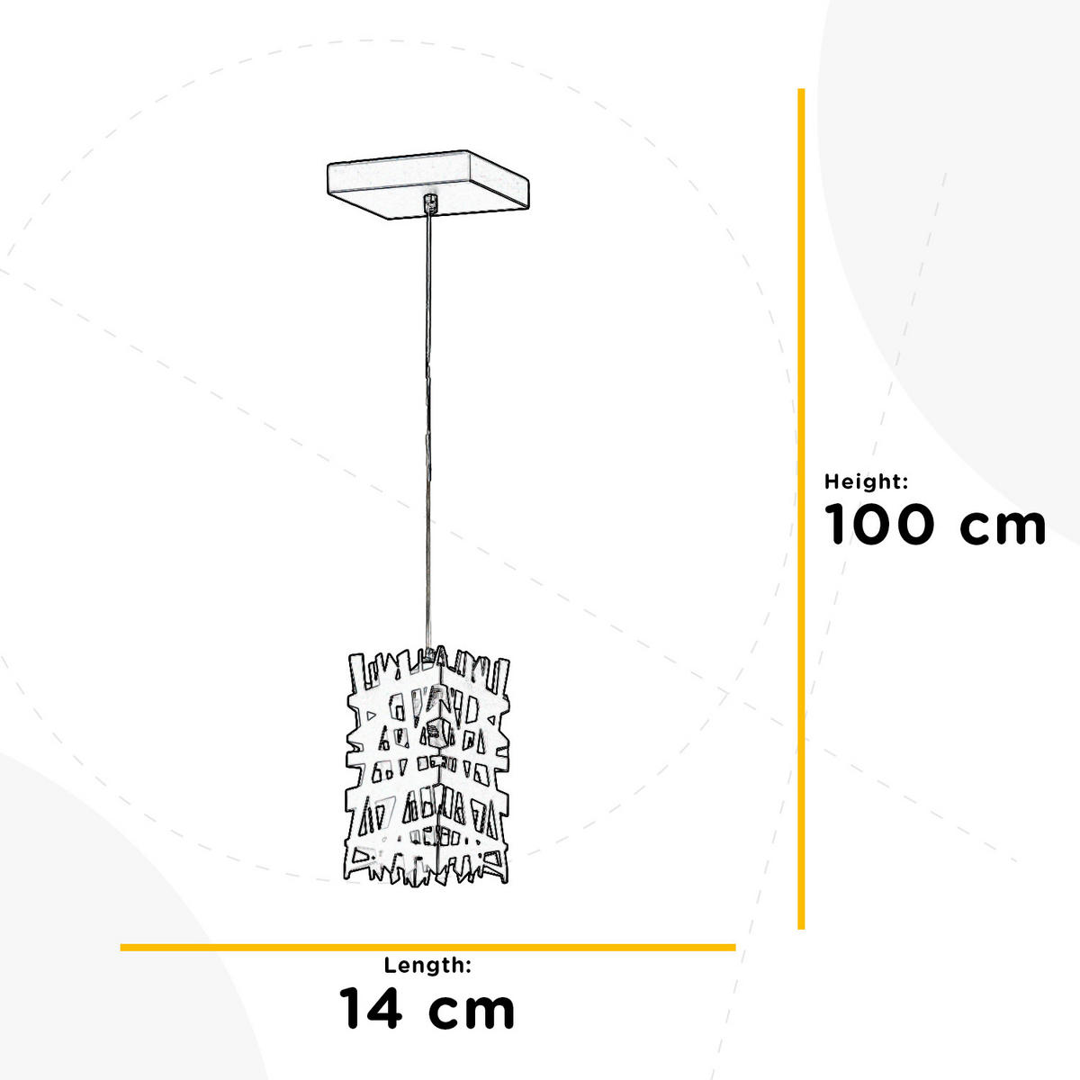 ZÁVĚSNÉ SVÍTIDLO, 14/100 cm  - černá, Design, kov (14/100cm)