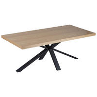 JÍDELNÍ STŮL, dub, přírodní barvy, černá, 200/76/100 cm - černá/přírodní barvy, Konvenční, kov/dřevo (200/76/100cm) - MID.YOU