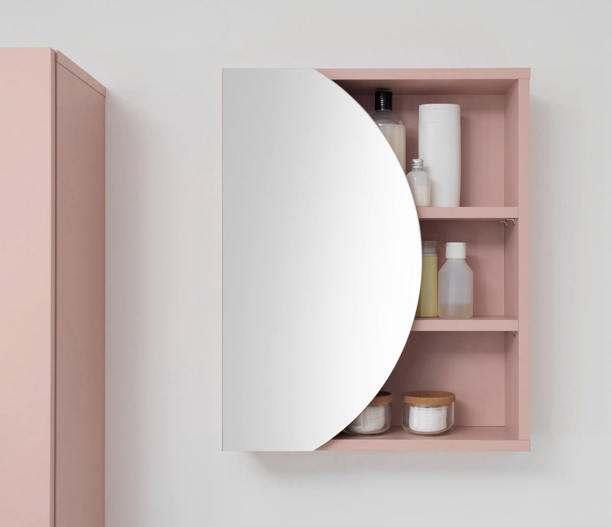 SPIEGELSCHRANK 45/56/15 cm  - Rosa, Glas/Holzwerkstoff (45/56/15cm) - MID.YOU