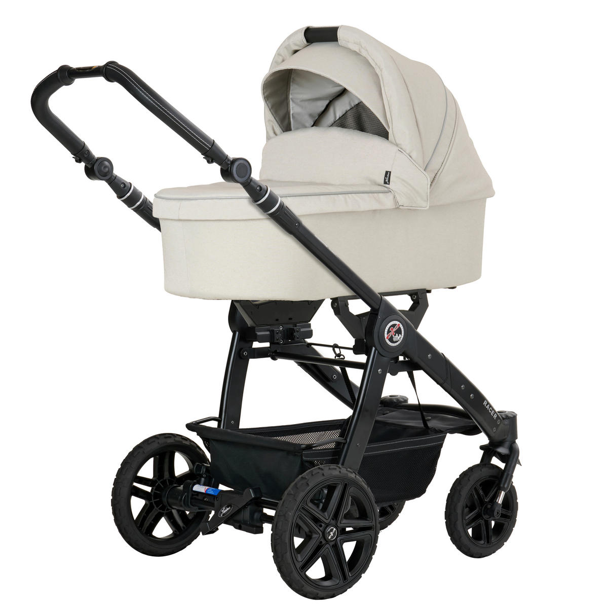 KINDERWAGENSET RACER GTS  - Greige/Cappuccino, Basics, Textil/Metall (59/113/101cm) - Hartan