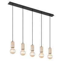 SVJETILJKA VISEĆA    115/10/120 cm    JOSEBA  - prirodne boje/crna, Natur, drvo/metal (115/10/120cm)