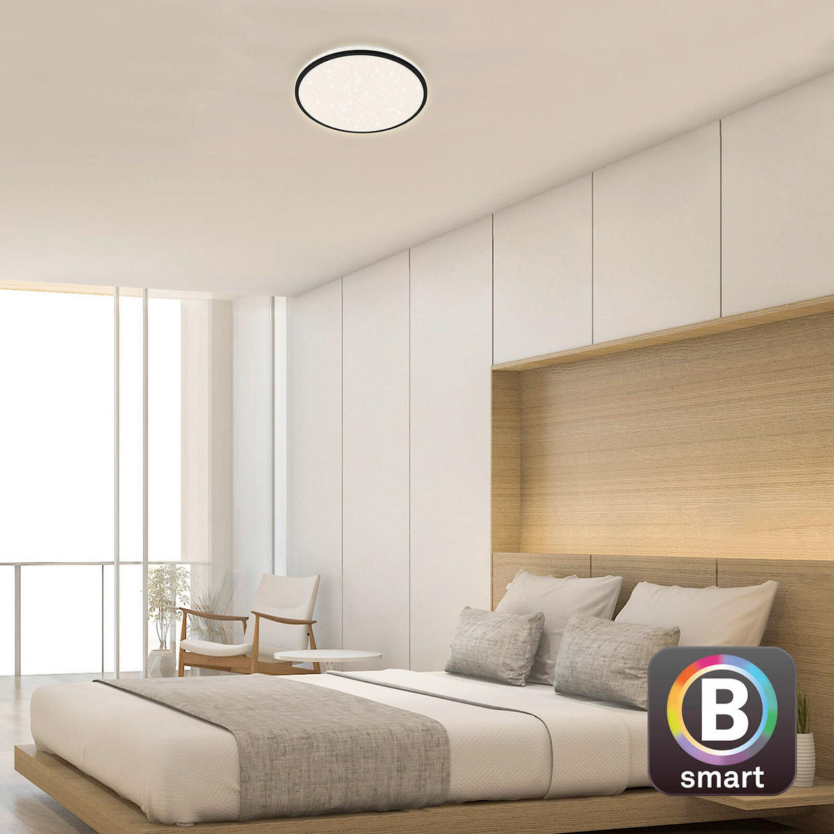 LED PLAFONJERA  - crna, Dizajnerski, metal/plastika (33,3/6,2cm)