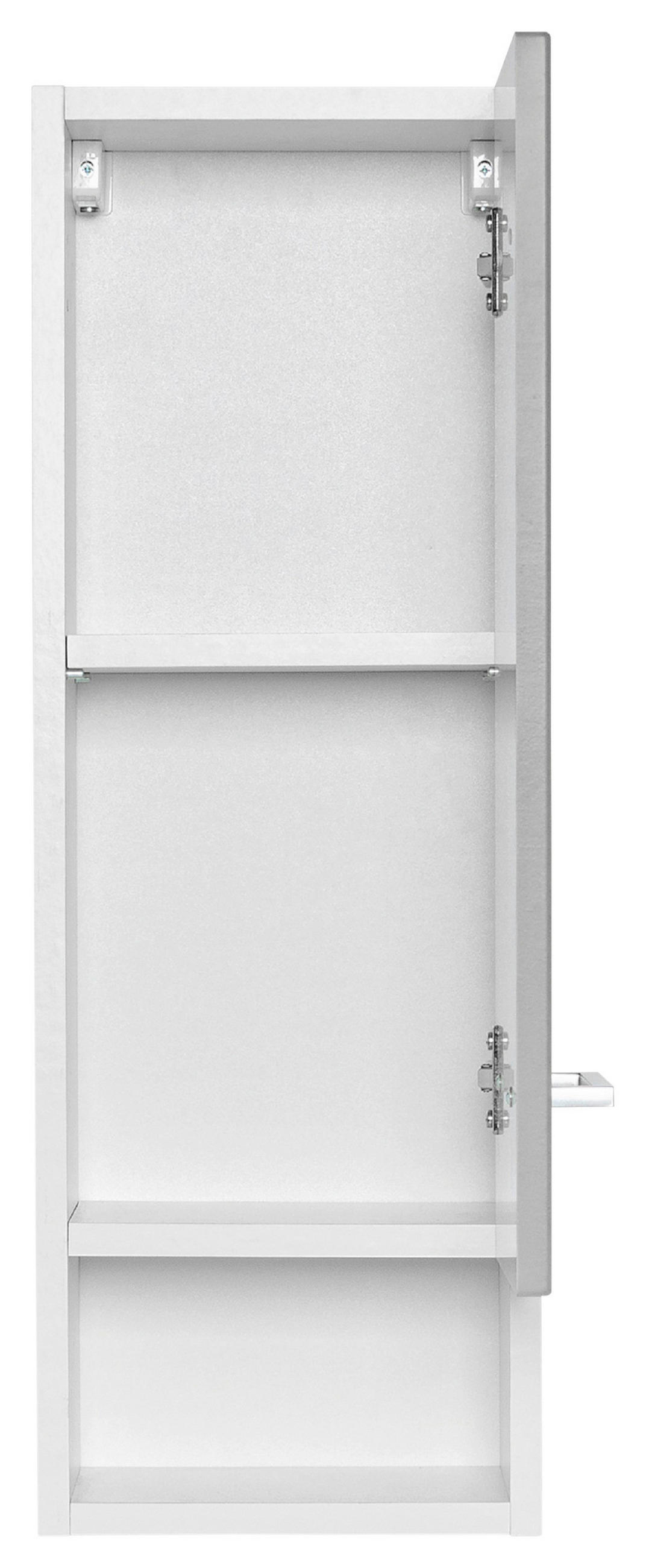 HÄNGESCHRANK 25/71/20 cm  - Weiss/Silberfarben, Modern, Holzwerkstoff/Metall (25/71/20cm) - Held