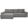 ECKSOFA inkl. Funktionen Hellgrau Flachgewebe  - Silberfarben/Hellgrau, Design, Holz/Textil (195/293cm) - Cantus