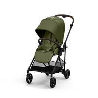 KINDERWAGEN Melio Carbon  - Waldgrün/Schwarz, Basics, Textil/Metall (82-91/49/96,5-107cm) - Cybex