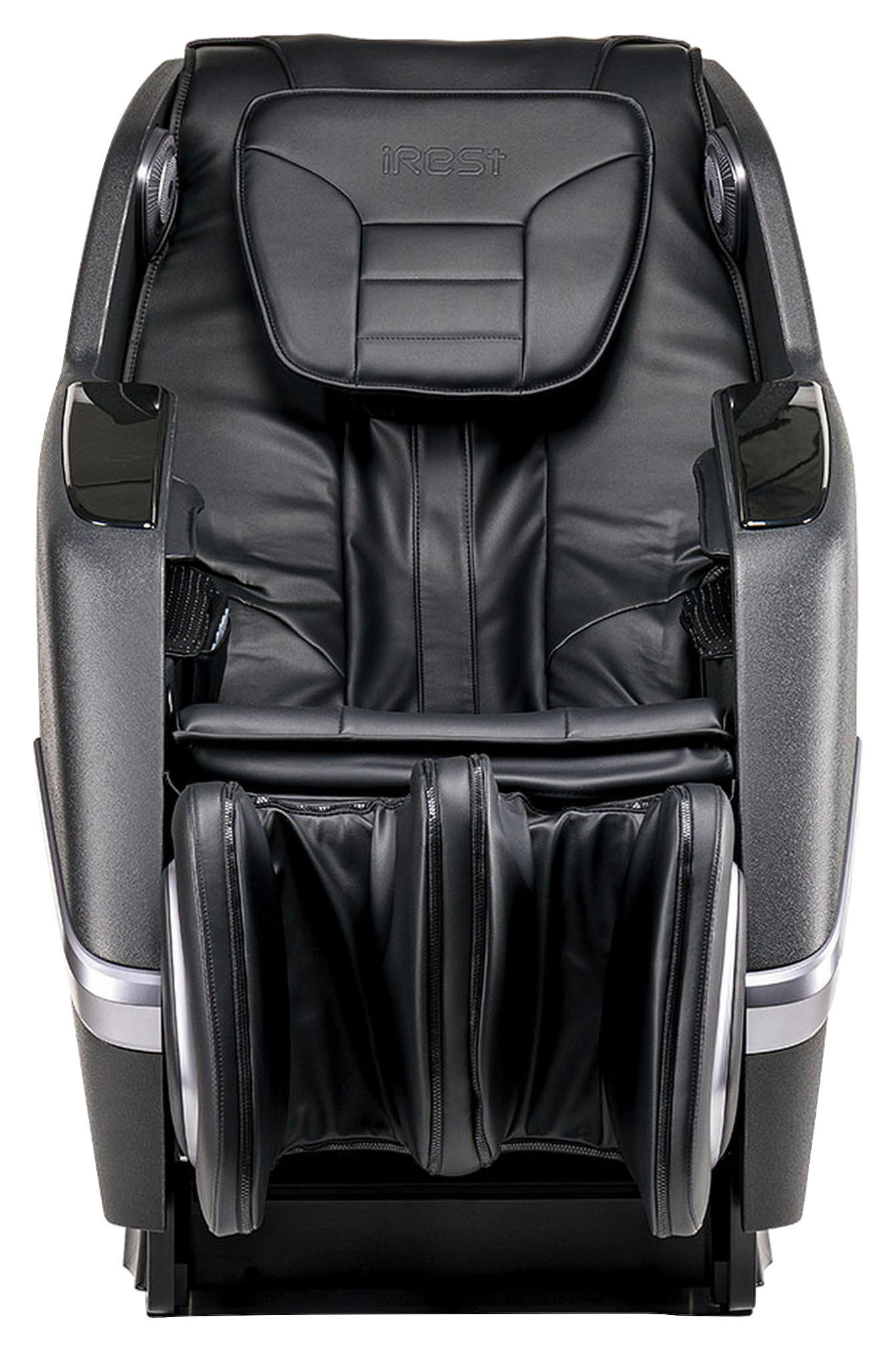 MASSAGESESSEL  mit Lederlook Schwarz integrierte Lautsprecher, Relaxfunktion, Liegefunktion, Netzbetrieb, Massagefunktion, Herz-Waage-Funktion, abwischbar, Bluetooth-Lautsprecher, Rückenlehne in S-Form  - Schwarz, KONVENTIONELL, Kunststoff/Textil (76/115/155-168cm) - Welnova