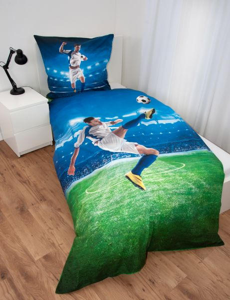 JUGENDBETTWÄSCHE Fußball Renforcé  - Multicolor, Basics, Textil (135/200cm) - Herding