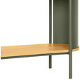 REGAL Grün, Naturfarben  - Naturfarben/Grün, Trend, Holzwerkstoff/Metall (80/133,5/33,8cm) - Xora