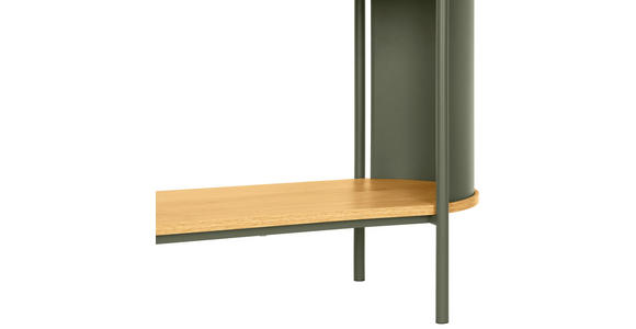 REGAL Grün, Naturfarben  - Naturfarben/Grün, Trend, Holzwerkstoff/Metall (80/133,5/33,8cm) - Xora