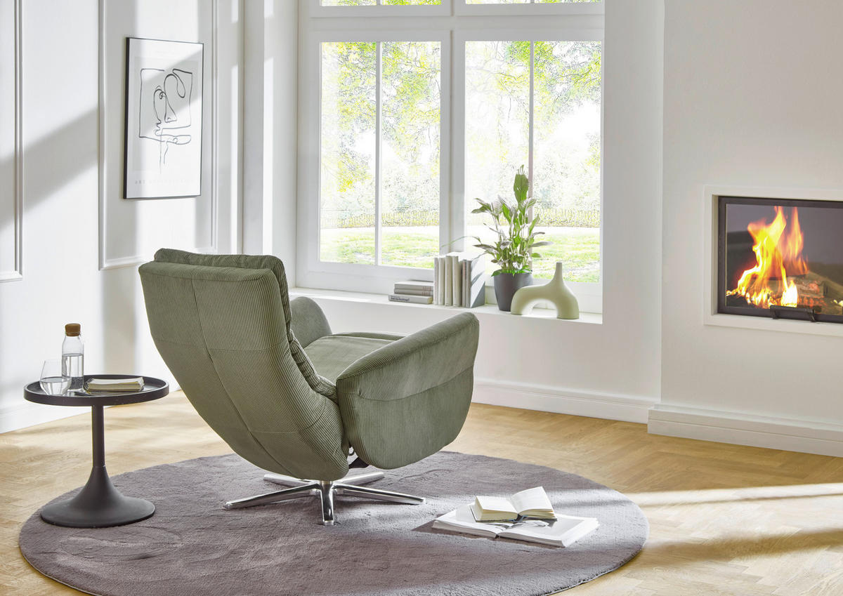 RELAXSESSEL in Textil Dunkelgrün  - Chromfarben/Dunkelgrün, Design, Textil/Metall (78/113/83cm) - Beldomo Speed