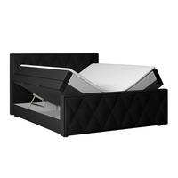 BOXSPRING KREVET 180/200 cm     crna  - crna, Moderno, tekstil/metal (180/200cm) - MID.YOU