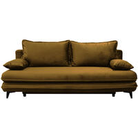 SCHLAFSOFA  mit Velours Goldfarben  - Goldfarben/Schwarz, Design, Kunststoff/Textil (217/73/86/106cm) - MID.YOU