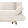 SCHLAFSOFA mit Schlafen auf Sitzhöhe, haustierfreundlicher Bezug Cord Beige - Beige/Buchefarben, KONVENTIONELL, Holz/Textil (200/75/85cm) - Carryhome