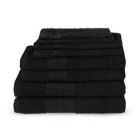 FROTTIERSET Schwarz 8-teilig  - Schwarz, KONVENTIONELL, Textil (20/20/28cm) - MID.YOU