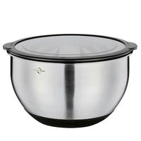 SCHÜSSEL DELUXE   - Transparent/Silberfarben, Basics, Kunststoff/Metall (24/14,5cm) - KÜCHENPROFI