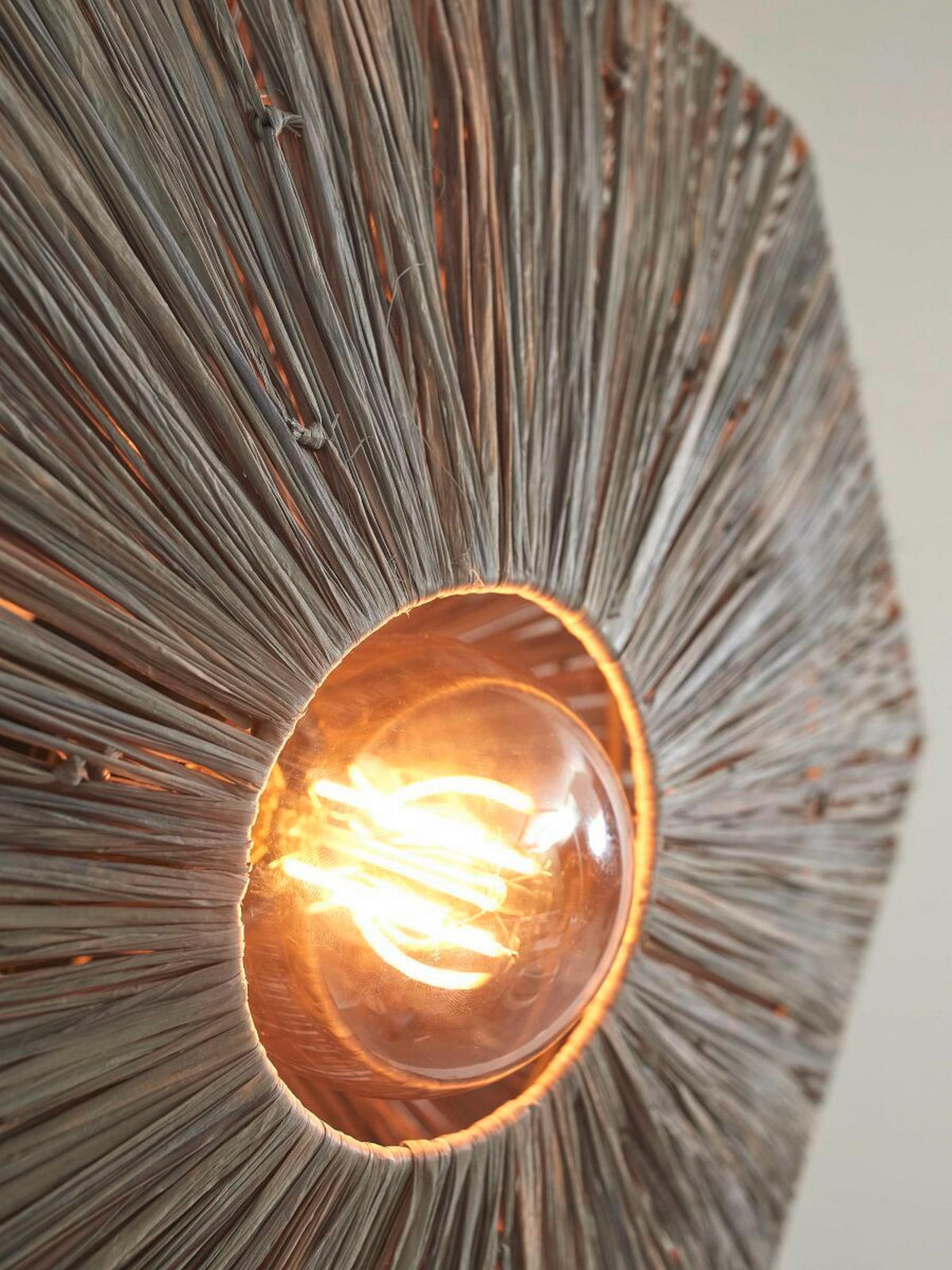DECKENLEUCHTE   65 cm   - Dunkelgrau, Modern, Naturmaterialien (65cm) - Good & Mojo