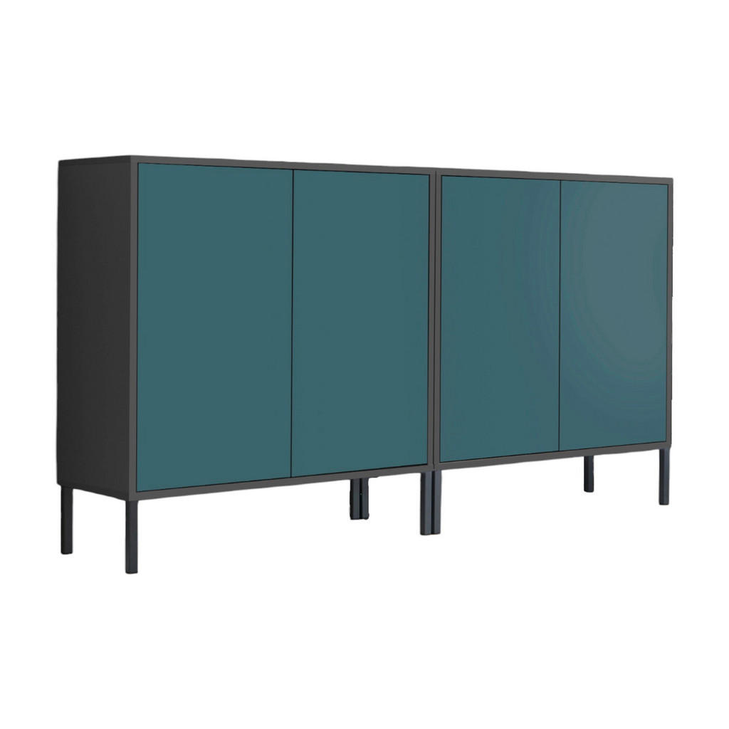 Sideboard Mailand 2 B: 158 cm Petrol