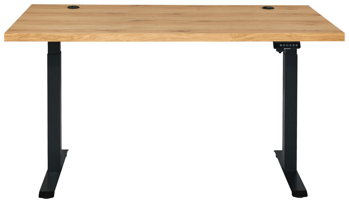 SCHREIBTISCH  in  - Schwarz, Modern, Holzwerkstoff/Metall (160/72-120/77cm) - MID.YOU