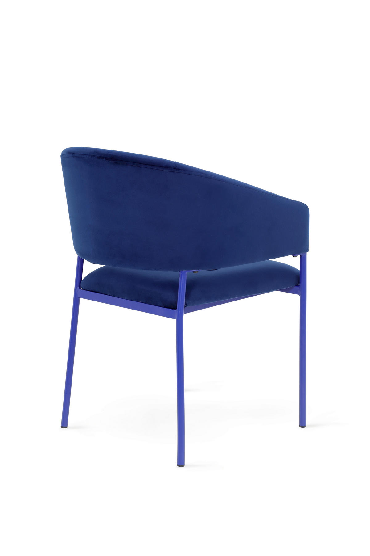 ARMLEHNSTUHL  in Stahl Samt  - Blau/Dunkelblau, Basics, Textil/Metall (58/81,5/58cm) - Tom Tailor