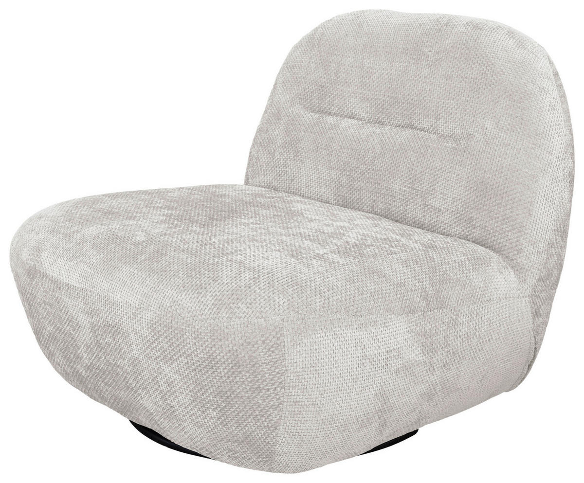 SESSEL in Struktur Weiß  - Schwarz/Weiß, Basics, Textil/Metall (85/74/85cm) - Livetastic
