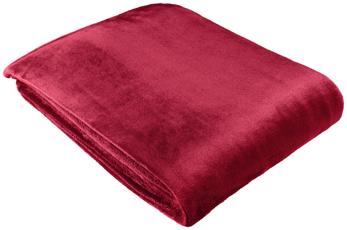 DECKE EMMA 140/190 cm  - Bordeaux, Basics, Textil (140/190cm) - Novel