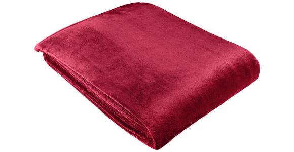 DECKE EMMA 140/190 cm - Bordeaux, Basics, Textil (140/190cm) - Novel