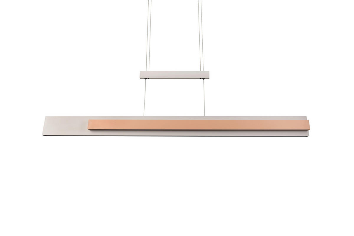 LED-PENDELLEUCHTE Rivera 190,5/174/6 cm   - Aprikose/Grau, Design, Metall (190,5/174/6cm) - Musterring